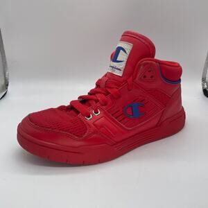 Champion 3 on 3 Kids Size 4 Y Basketball Red Blue Athletic Mid Top Sneakers
